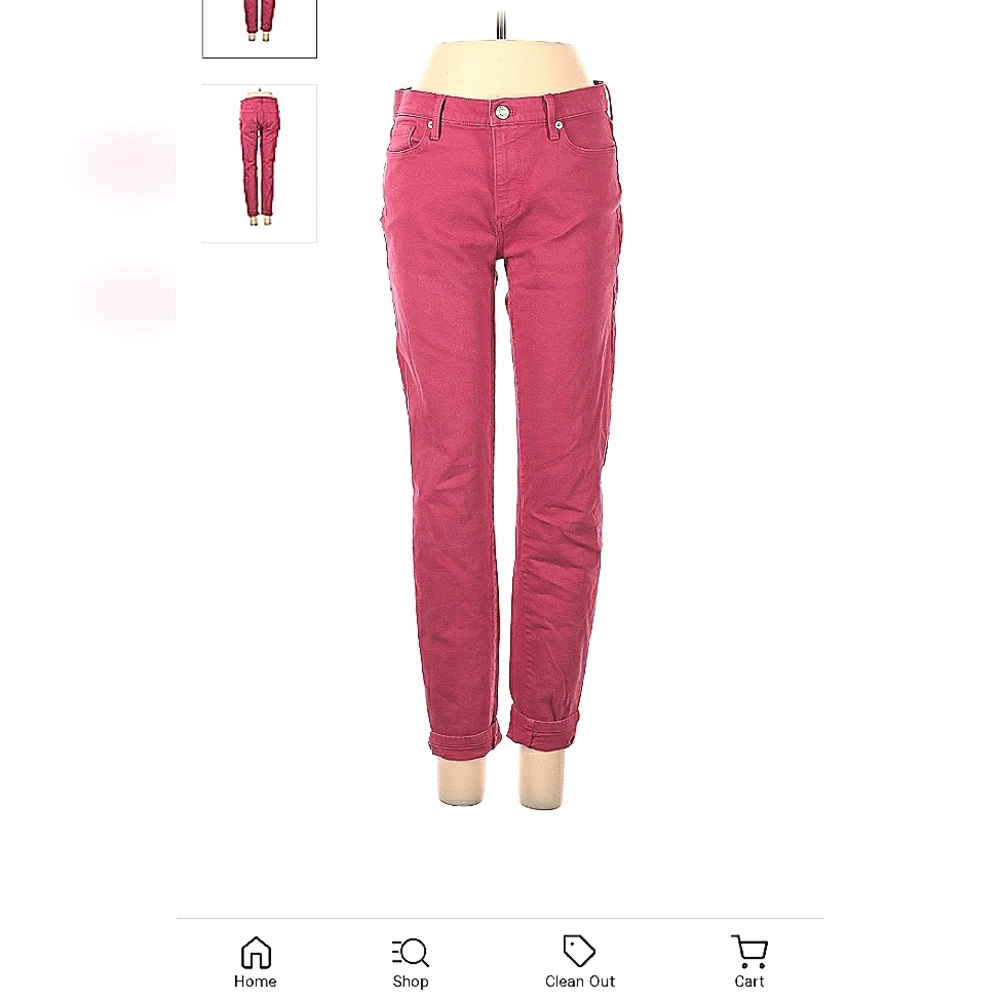 Banana Republic Premium Denim Placeholder Pink Dust Mid Rise Skinny Jean Sz 27